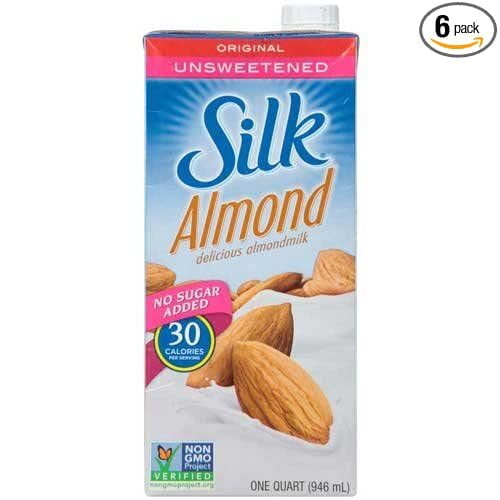 Silk, Bebida de Almendra sin Azúcar, 6 Piezas de 946 ml Silk, Bebida de Almendra sin Azúcar, 6 Piezas de 946 ml