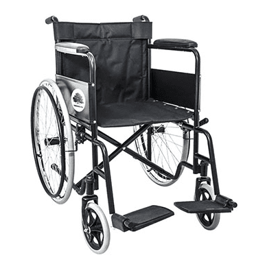 Silla de Ruedas Esmaltada con Descansapies Fijo Silla de Ruedas Esmaltada con Descansapies Fijo