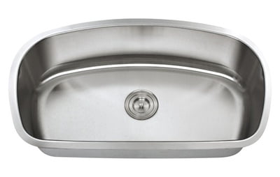 Large Single Bowl - 18g Curved Large Single Bowl - 18g Curved