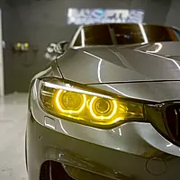 Pre-Built F8X M3 M4 / F32 4 Series Headlights – CSL Yellow DRL (2014–2017 Xenon Only)