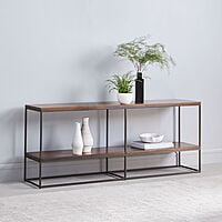 Modern Industrial Wood & Metal TV Stand | Media Console Table