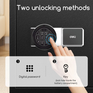 DELI ET587 FIREPROOF DIGITAL WITH KEY SAFE - H42xW38xD30cm DELI ET587 FIREPROOF DIGITAL WITH KEY SAFE - H42xW38xD30cm