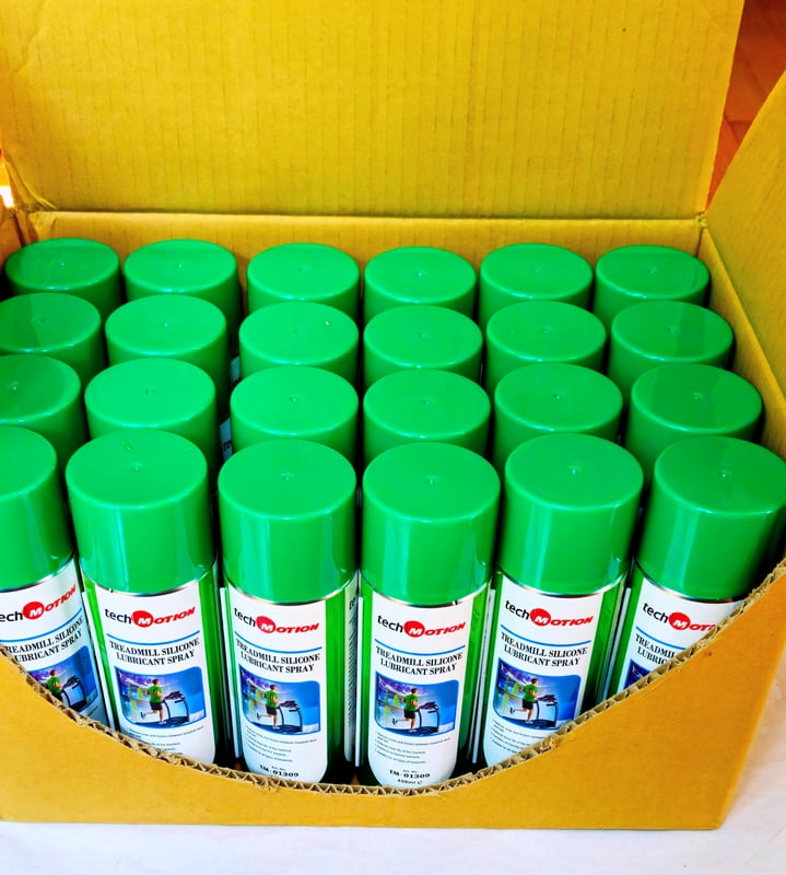 Techmotion 100% Silicone Treadmill Lubricant Spray - Case p/n TM-01309C Techmotion 100% Silicone Treadmill Lubricant Spray - Case p/n TM-01309C