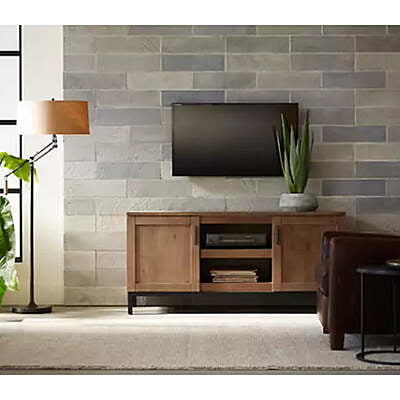 Modern Wooden TV Console | Media Stand with Closed Storage & Open Shelves