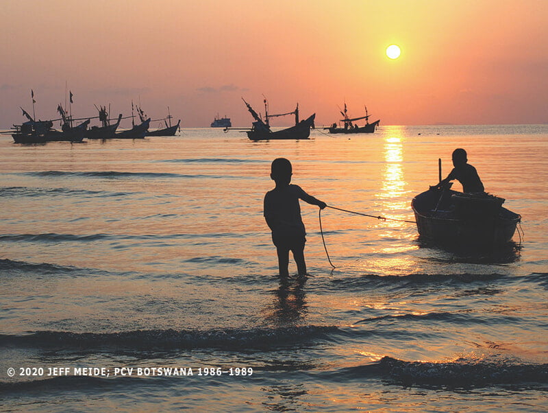Thailand Kids and Boat Notecard Thailand Kids and Boat Notecard