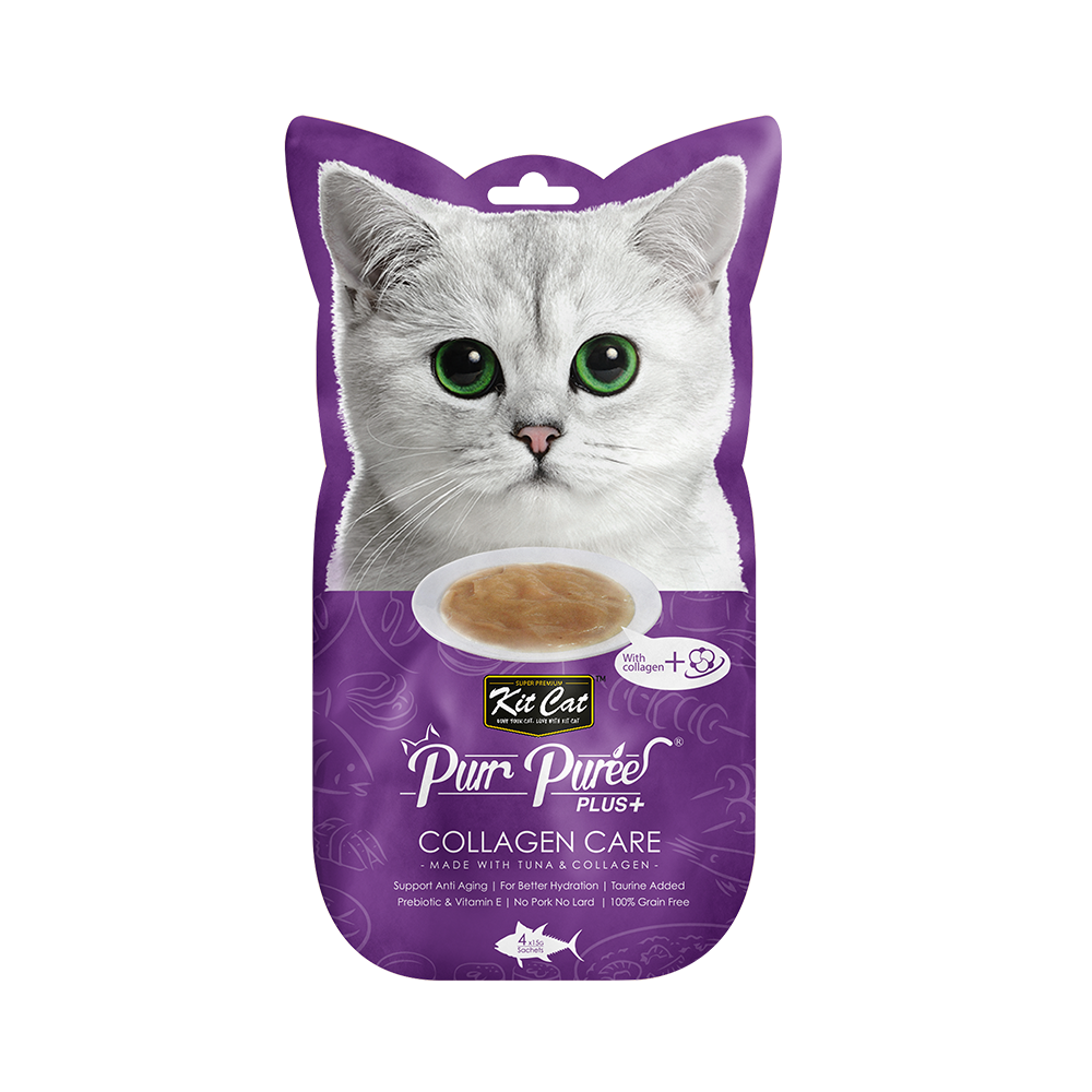 Kit Cat Puree Plus Collagen Care Tuna 60grms Cat Treat Kit Cat Puree Plus Collagen Care Tuna 60grms Cat Treat