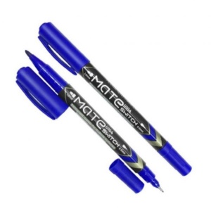 DELI U10430 MATE TWIN-TIP PERM MARKER BL