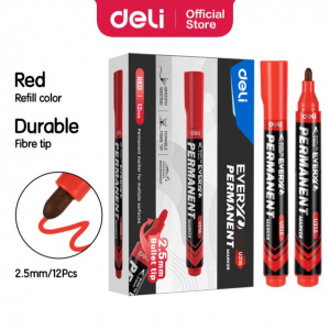 DELI U216 EVERY PERM BULLET MKR RED DELI U216 EVERY PERM BULLET MKR RED