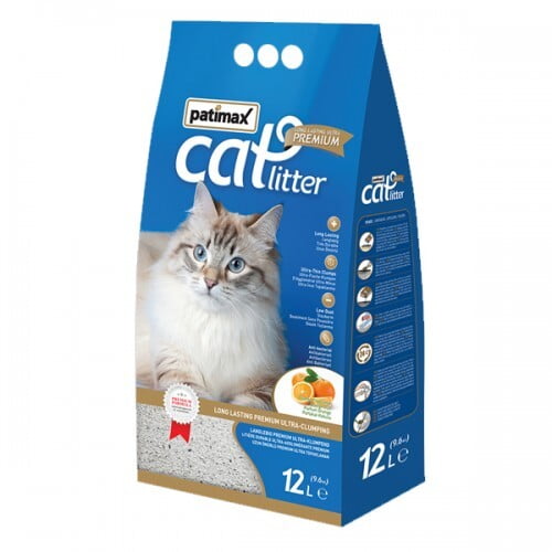 PATIMAX U/PREMIUM BENTONITE+ZEOLITE CATLITTER 12L (ORANGE) 9.6KG PATIMAX U/PREMIUM BENTONITE+ZEOLITE CATLITTER 12L (ORANGE) 9.6KG