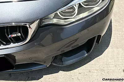 BMW M3 F80 & M4 F82 MP Style Carbon Fiber Front Bumper Caps (2014–2020)