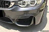 BMW M3 F80 & M4 F82 MP Style Carbon Fiber Front Bumper Caps (2014β2020)