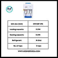 Specification of Atlantis Sky Table Top water dispenser