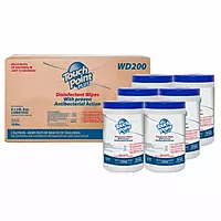 Touch Point Disinfectant Cleaning Wipes, 200 Wipes per Canister - 6 /Case (780 Wipes)