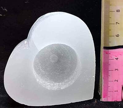 Selenite Heart Candleholder