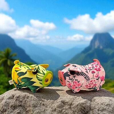Lợn An Lạc Con - Thủ Công Nhồi Bông, Vải Cotton