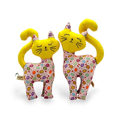 Mèo Thiên Thần 1 - Thủ Công Nhồi Bông, Vải Cotton Mèo Thiên Thần 1 - Thủ Công Nhồi Bông, Vải Cotton