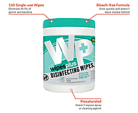 WipesPlus® 240ct Disinfecting Surface Wipes, Canister 240CT 12/CS