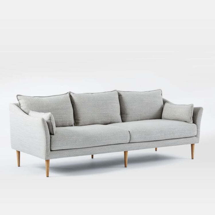 Diana Sofa In Light Grey - Three Seater Diana Sofa In Light Grey - Three Seater
