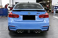 BMW M3 F80 & M4 F82 KNF Style Carbon Fiber Rear Diffuser with LED Light (2014–2020)