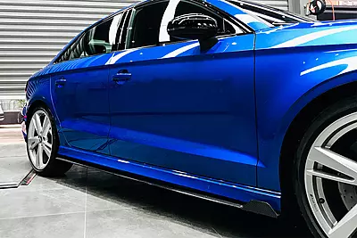 2019–2020 Audi RS3 BKSS Style Carbon Fiber Side Skirts Under Board | Aero & Styling Upgrade