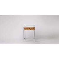 David Bedside Table In White David Bedside Table In White