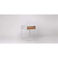 David Bedside Table In White David Bedside Table In White
