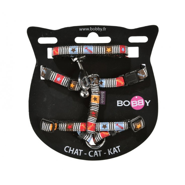 BOBBY MUSIQUE CAT HARNESS AND LEAD - BROWN/XS BOBBY MUSIQUE CAT HARNESS AND LEAD - BROWN/XS