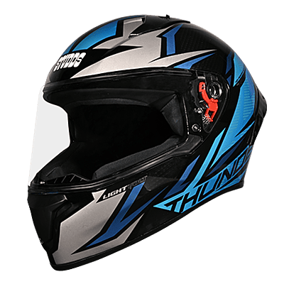 STUDDS THUNDER D1 LIGHTVOLT D1 BLACK GREY N1 BLUE C/V 600 MM WITH SPOILER AND MIRROR VISOR