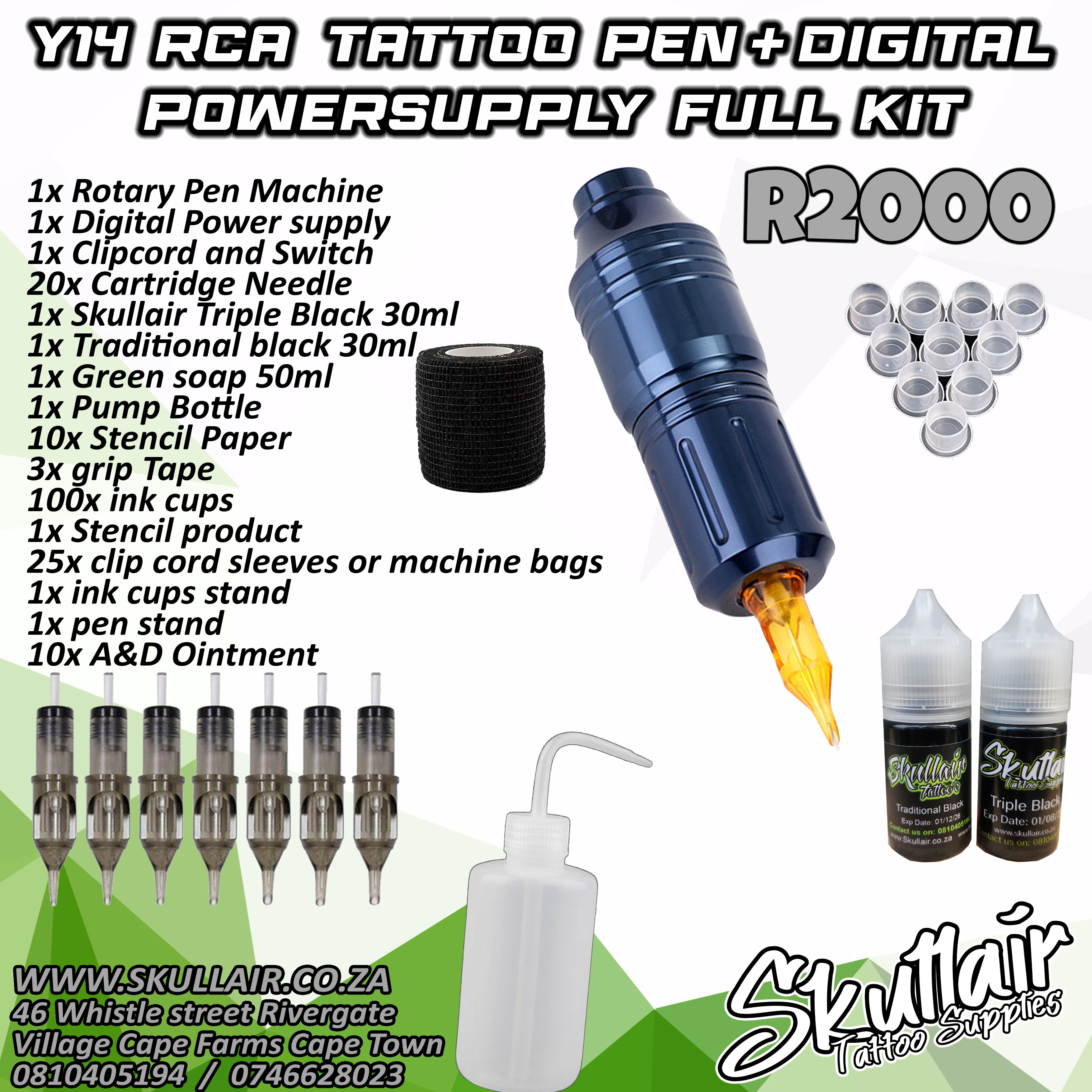 Y14 Wired tattoo full kit