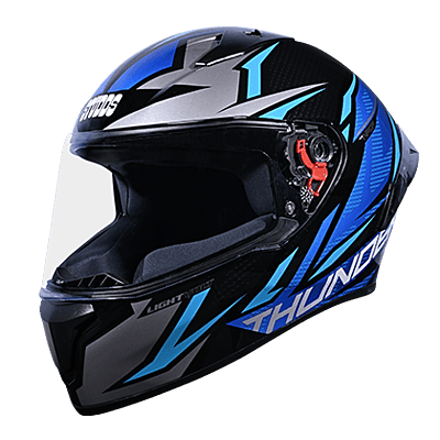 STUDDS THUNDER D1 LIGHTVOLT D1 BLACK N1 BLUE C/V 580 MM WITH SPOILER AND MIRROR VISOR