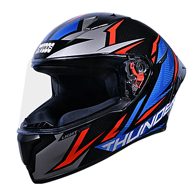 STUDDS THUNDER D1 LIGHTVOLT D1 BLACK RED N1 BLUE C/V 580 MM WITH SPOILER AND MIRROR VISOR
