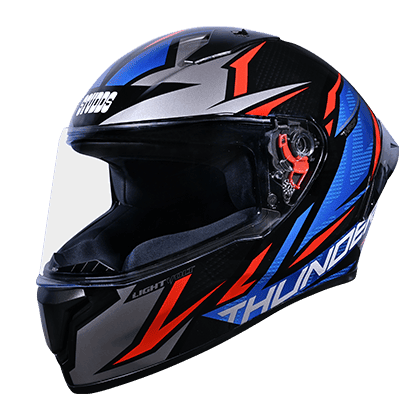 STUDDS THUNDER D1 LIGHTVOLT D1 BLACK RED N1 BLUE C/V 580 MM WITH SPOILER AND MIRROR VISOR
