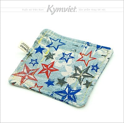 Miếng Lót Cốc, Lót Ly KYMVIET Chất Liệu Vải Bò In Họa Tiết 100% Handmade, Thấm Hút Tốt Miếng Lót Cốc, Lót Ly KYMVIET Chất Liệu Vải Bò In Họa Tiết 100% Handmade, Thấm Hút Tốt
