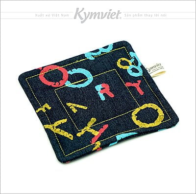 Miếng Lót Cốc, Lót Ly KYMVIET Chất Liệu Vải Bò In Họa Tiết 100% Handmade, Thấm Hút Tốt Miếng Lót Cốc, Lót Ly KYMVIET Chất Liệu Vải Bò In Họa Tiết 100% Handmade, Thấm Hút Tốt