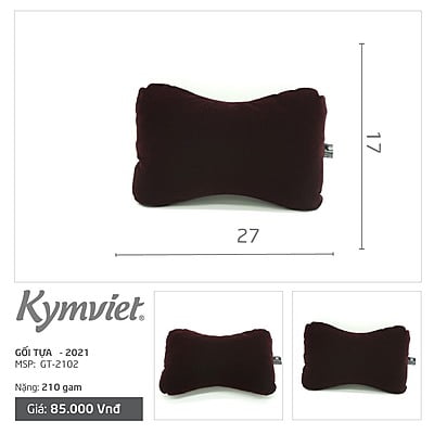 Gối Tựa Đầu Ô Tô, Xe Hơi Cao Cấp KYMVIET Vải Nhung Mềm Mại Chống Mỏi Vai, Gáy 100% Handmade [GT-2102]