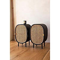 Boho Rattan Bedside Table Boho Rattan Bedside Table